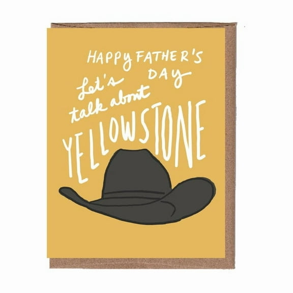 Happy Father's Day Yellowstone Greeting Card - Fun Cowpoke Design for Dads Who Love the Wild West