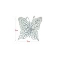 thumbnail image 4 of Janrevotw - Adornos navideños con purpurina y mariposas, para manualidades, con clip de mariposa, simulación hueca para árbol de Navidad, 12 piezas, color azul, 4 of 6