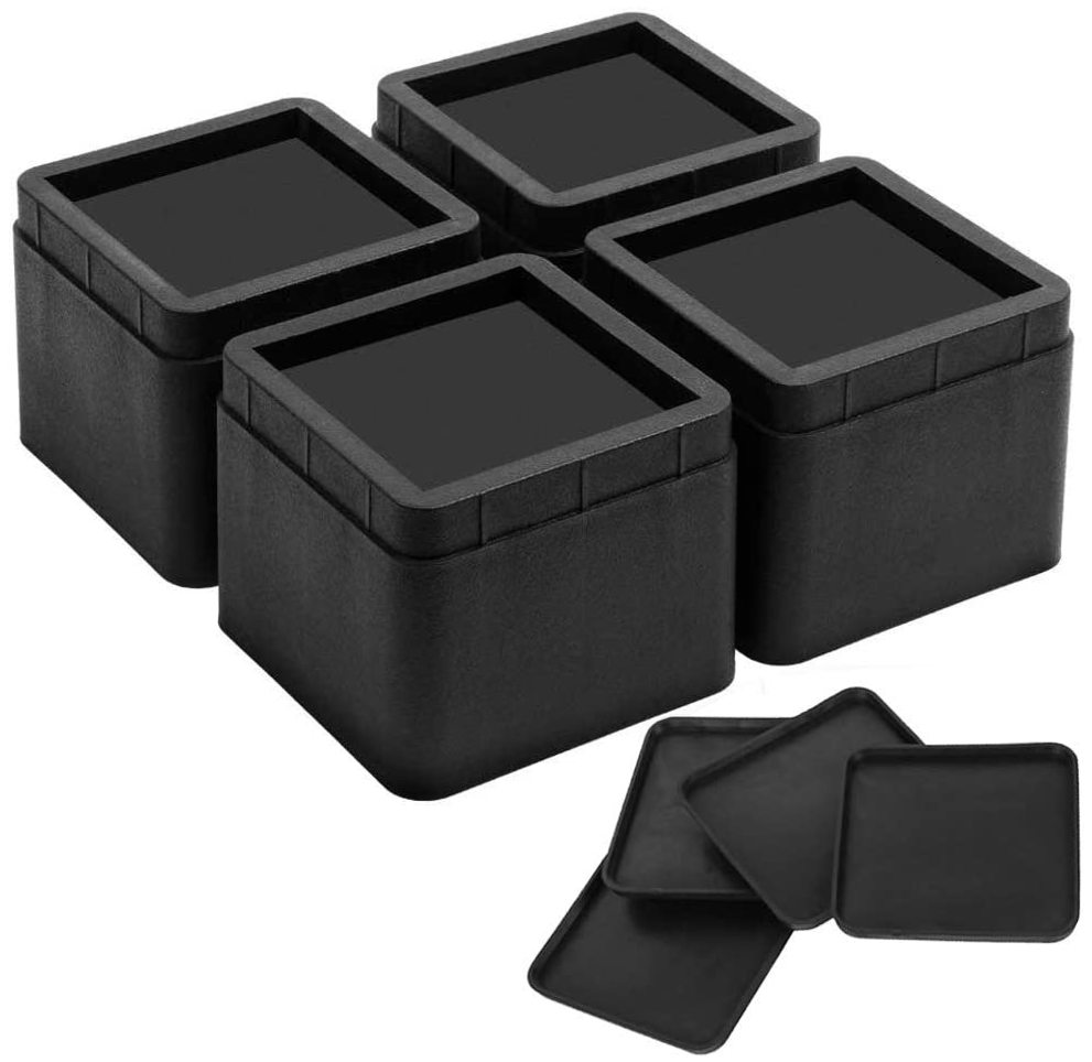 Bed Risers 3 Inch Bed Risers Black Heavy Furniture Riser, 3 Inch Flat