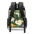 thumbnail image 2 of Kdxio Tropical Floral Jungle Clear Backpack, Transparent Bookbag for School for Women Men, Capacity Clear Bag for College, Travel, 2 of 7