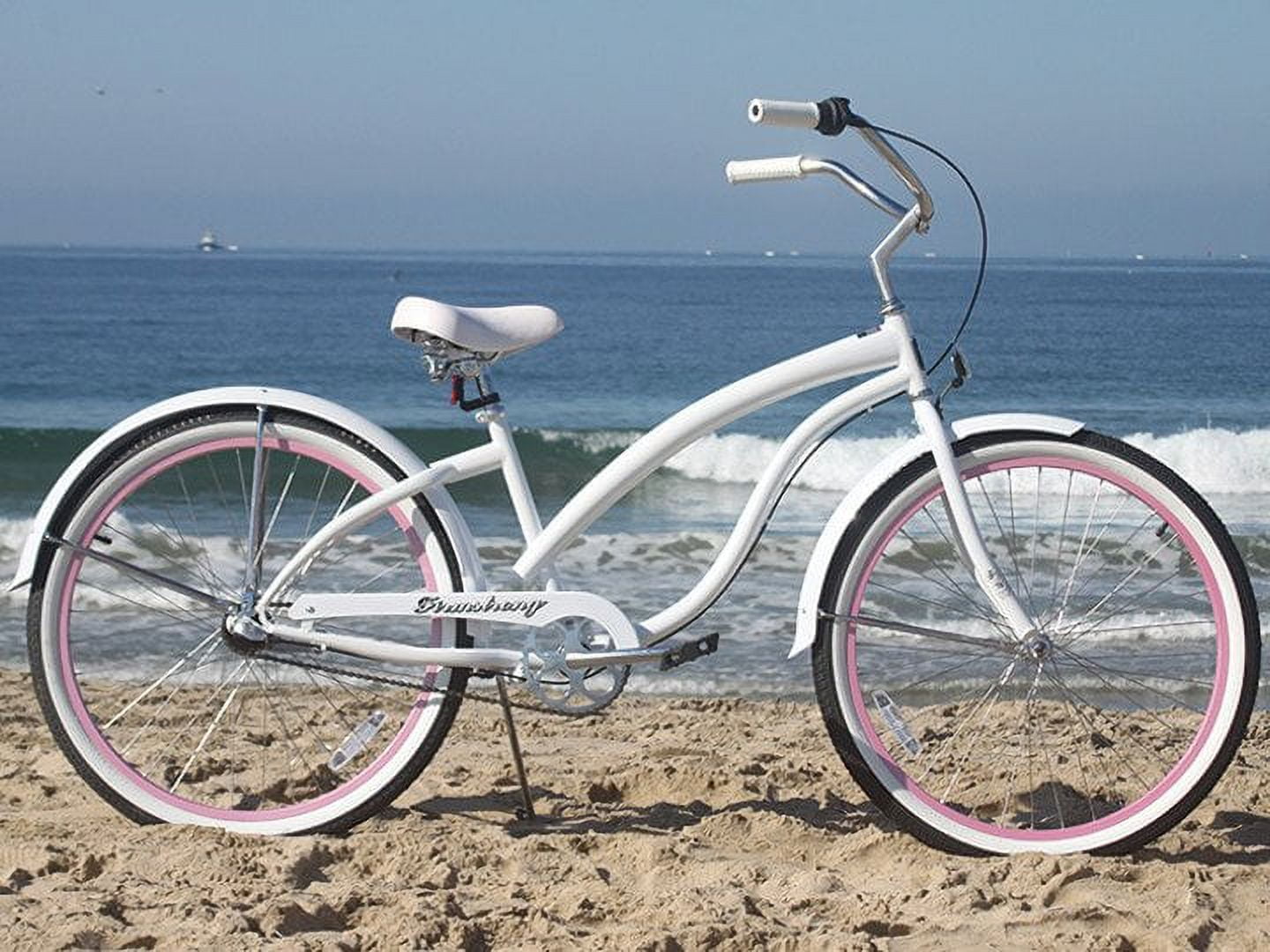Firmstrong Bella Fashionista, 26", Women's, Three Speed, White/Pink