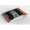 thumbnail image 2 of Ambesonne Country Pillow Sham 2 Pack, Old Italian Stone House, 26"x20", Green Grey Red, 2 of 3