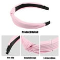 thumbnail image 4 of Unique Bargains  1pcs Textured Cotton Knot Headband Soft Hairband for Women 1.3 Inch Wide Pink, 4 of 7