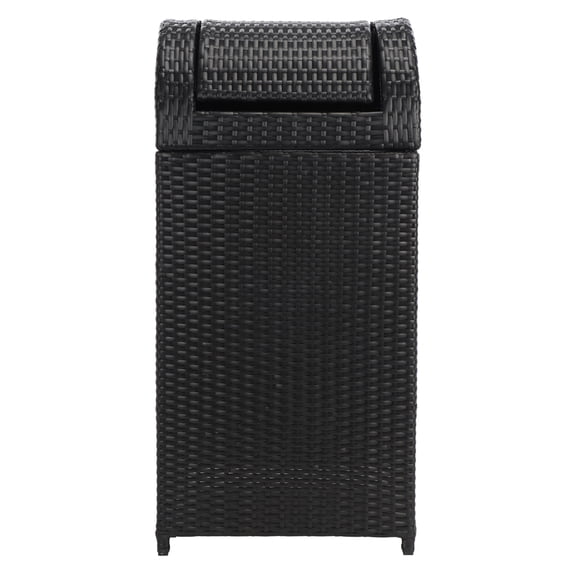 Safavieh Serapis Outdoor Patio Trash Bin - Black
