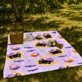 thumbnail image 7 of Whimsical Halloween Cats Bats Candy Crescent Moons Kids, Playful Pet Portrait Pattern, Warm Flannel Blanket for Living Room and Bedroom, Cat Lovers Halloween Gift, Pet Lover Home Decor, 7 of 7