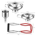 thumbnail image 4 of 4 Pack Stainless Steel Canning Funnels Jar Lifters with Handles for Wide Regular Jars Mason Jars Jarring Funnels, 4 of 9