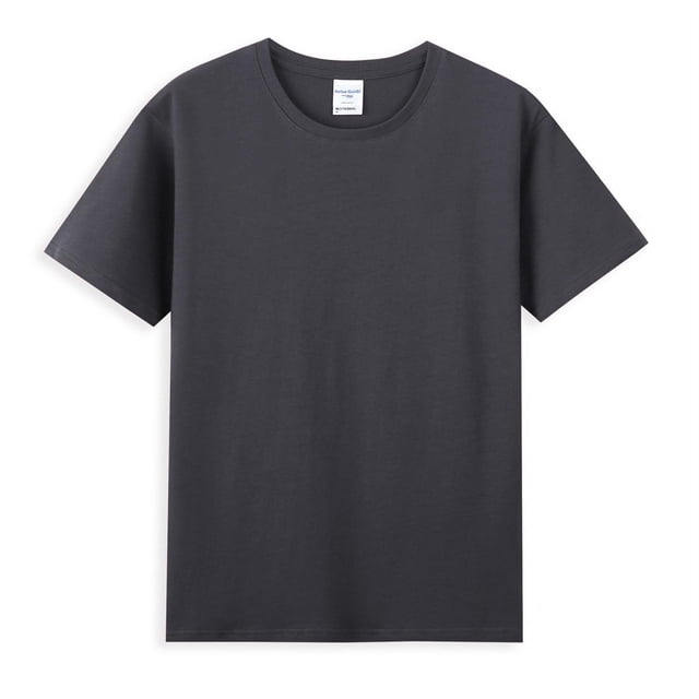 Camiseta de manga corta con cuello redondo para hombre, 100 % algodón orgánico
