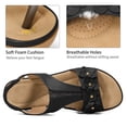 thumbnail image 4 of Ecetana Sandals for Women Dressy Comfortable Summer Beach Casual Elastic Strap Flat Sandals, 4 of 7