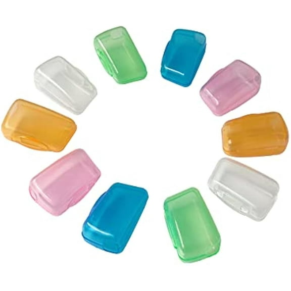 10PCS Portable Toothbrush Containers Travel Toothbrush Cap Cover, Tooth Brush Caps Convenient for Travel, Home, Office and Hotel Use