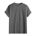 thumbnail image 3 of Men Summer Tops Polyester Spandex Long Sleeve Shirts Tight Long Sleeve Shirts Tunic Top Mens Spandex Workout Top Compression M Shirt Tops Men Neck Fitted Layering Grey M, 3 of 8