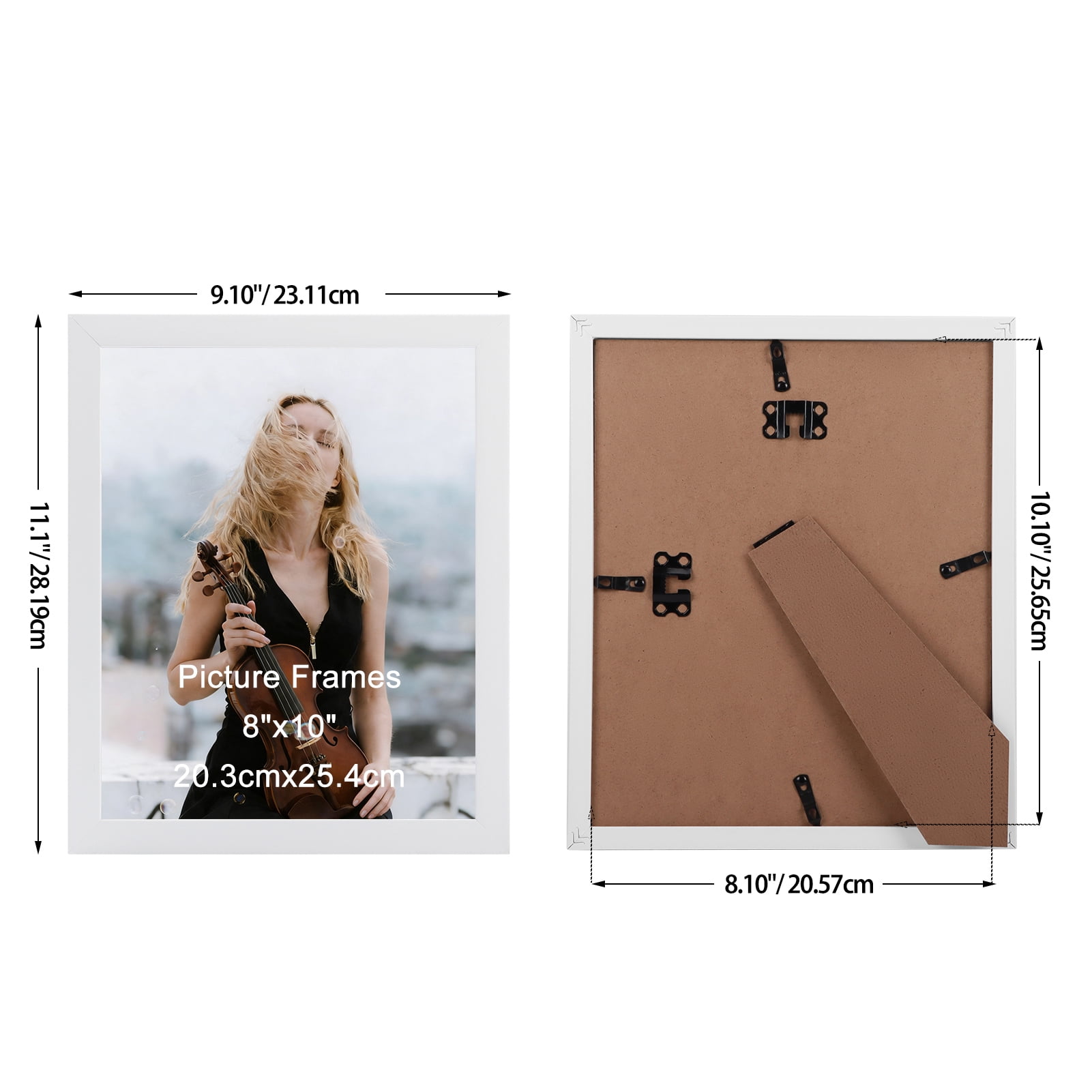 8x10 Picture Frames Set of 7, Classic Photo Frame for Wall and Tabletop Display