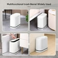 thumbnail image 3 of Bathroom Trash Cans,Adsorption Garbage Can with Press Type Lid,10L Dogproof Slim Plastic Narrow Trash Bin,3 Gallon Garbage Bin for Home,Office and Narrow Place, 3 of 6