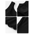 thumbnail image 5 of Women's Plus Size Camisole, Built-In Padded Bra Sleeveless Tank Top Corset Style Layering Body Shapewear Black M, 5 of 7