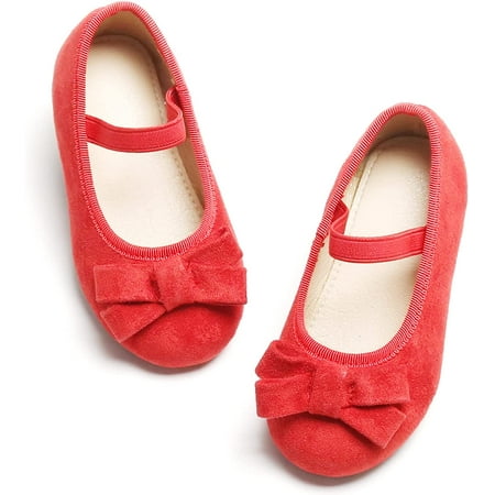 

Toddler Girl Shoe School Party Girls Flat Flower Girl Mary Jane Dress Shoes
