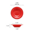 thumbnail image 2 of Excellante Color pure red melamine dinnerware collection 8 oz, 7 3/4" wide rim salad bowl, comes in dozen, 2 of 2