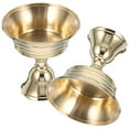 thumbnail image 3 of 2 portalámparas de cobre para templos y salones budistas. Candelabros de aceite., 3 of 8