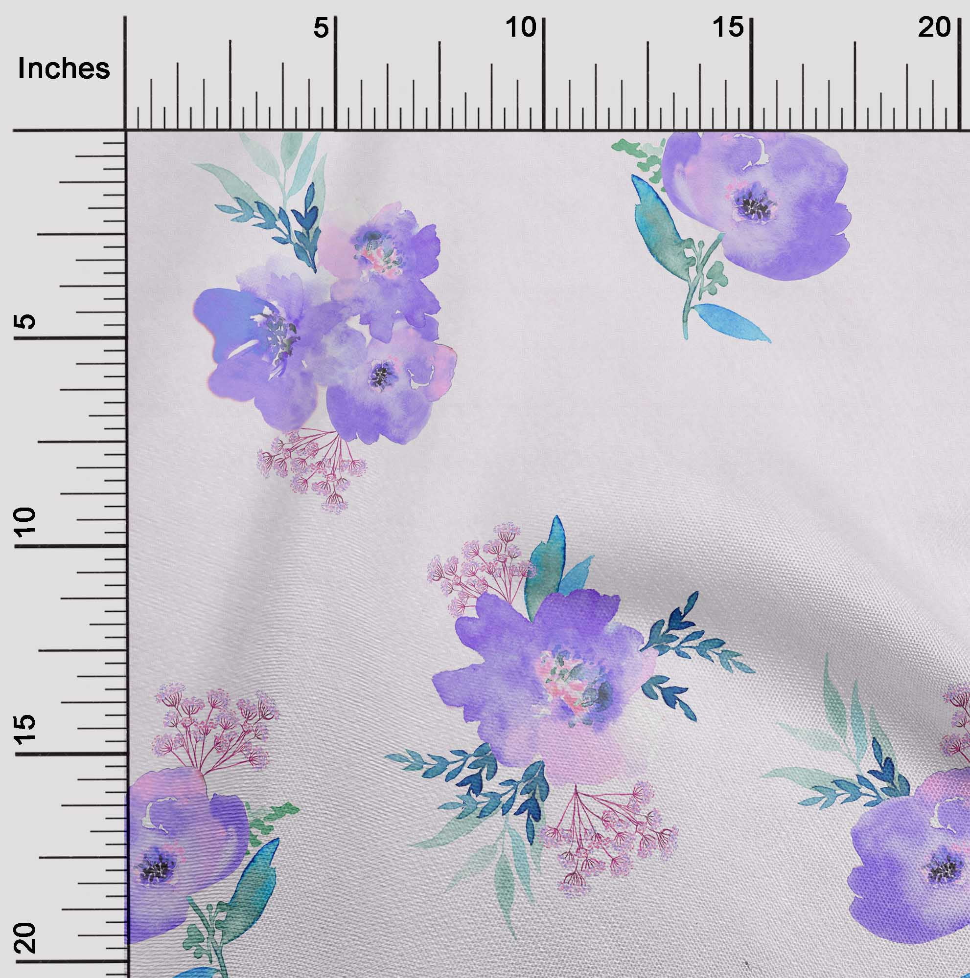 Beaded Floral Deer 42 Inch Cotton Poplin Pre Order