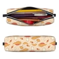 thumbnail image 2 of Haiem Autumn Mushrooms Print Leather Pencil Case Art Supplies Case Zipper Pencil Pouch Stationery Storage Pencil Bag, 2 of 7