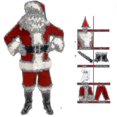 thumbnail image 3 of Ropa clásica de franela navideña para adultos, disfraz de Papá Noel, juego de 7 piezas VA, 3 of 3