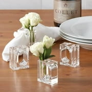 Deco-Mate Acrylic Napkin Rings Bud Vase Flower Holder – Clear - Table Décor, 2-in 1 Set of 24 (Flowers Not Included)