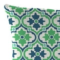 thumbnail image 3 of Jordan Manufacturing 16" x 16" Vesey Sea Mist Blue and Green Quatrefoil Square Outdoor Throw Pillow (2 Pack), 3 of 11