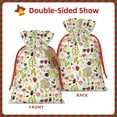 thumbnail image 2 of Rocae Fall Animals for Christmas Drawstring Linen Gift Bag with Drawstrings Treat Bag Goody Present Bags for Christmas Party Favor-Medium, 2 of 9