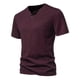 thumbnail image 4 of pstuiky camisetas de hombre, Camiseta deportiva de manga corta con solapa y bolsillo con cremallera de color liso para hombre ropa de hombre m, 4 of 5