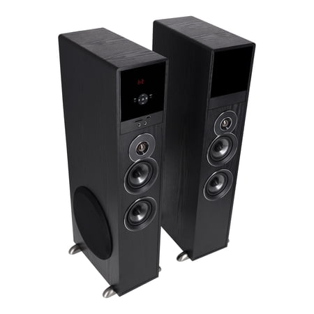 Rockville TM80B Black Home Theater System Tower Speakers 8" Sub/Bluetooth/USB