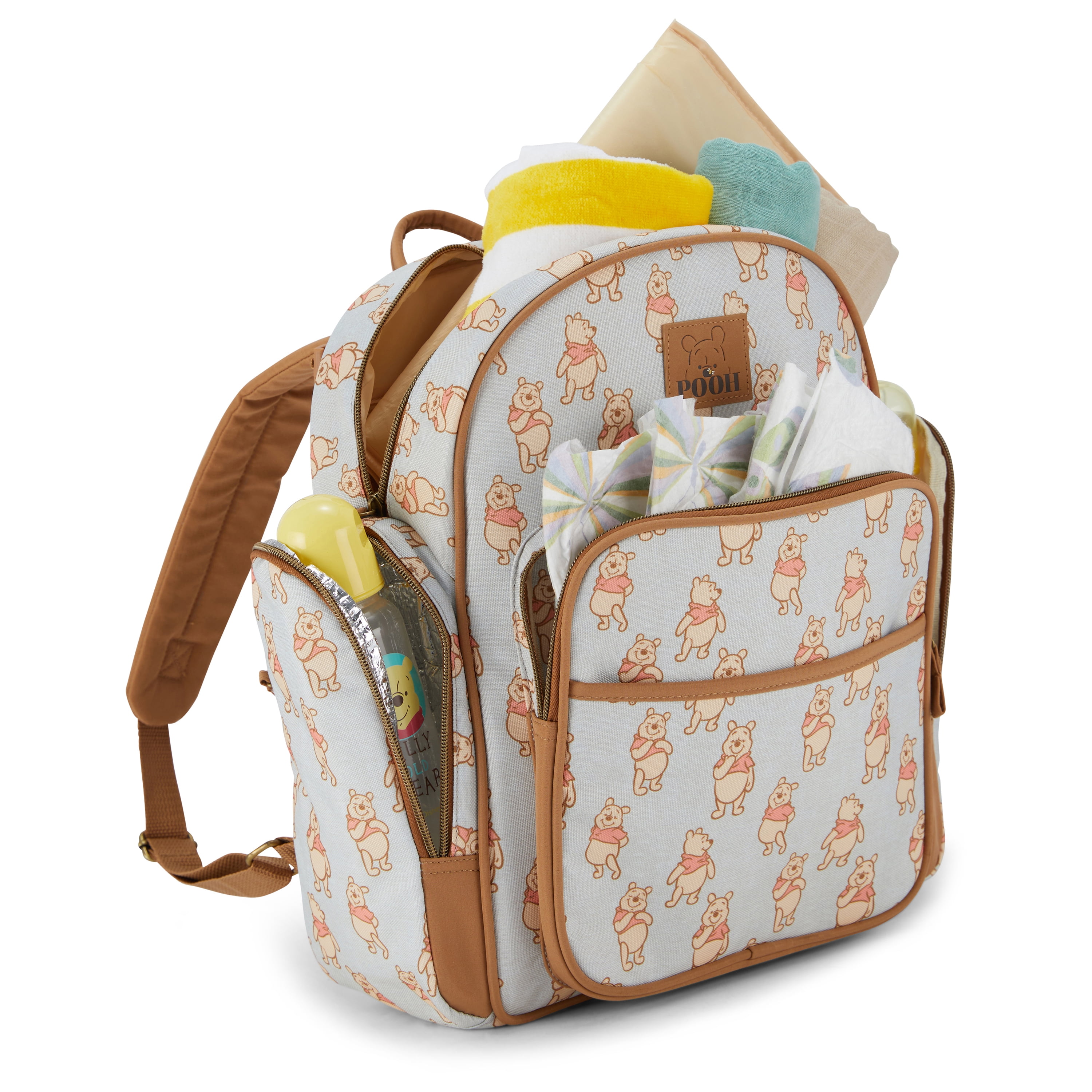 Disney Winnie The Pooh Backpack Diaper Bag with All Over Print