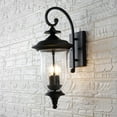 thumbnail image 2 of SAFAVIEH Dowell 2-Light LED Black Metal Wall Sconce with Clear Shade, Set of 2, 2 of 6