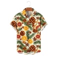 thumbnail image 7 of LODIENY Men's Hawaiian Shirt Funny Vintage Boho Floral Tropical Palm Tree Pattern Print Summer Beach Casual Short Sleeve Button Down Holiday Vacation Tees Tops Gold S, 7 of 7