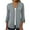 Gray, variant on VSSSJ Women's 3/4 Sleeve Ruffle Open Front Button Down Cardigans Casual Solid Color V Neck Lightweight Soft Draped Blouse Tops Gray XXL