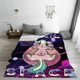 thumbnail image 7 of Yibo Strawberry Milk Blanket Flannel Soft and Comfortable Anti-static Bed Sofa Blanket, 7 of 7