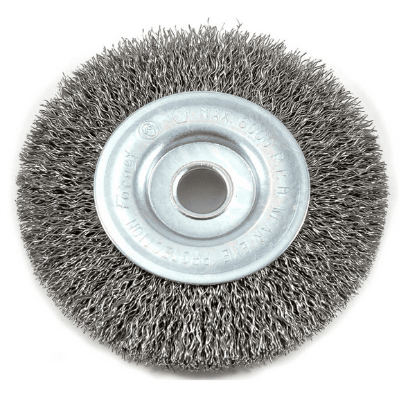Forney 4 in. Crimped Wire Wheel Brush Metal 6000 rpm 1 pc.