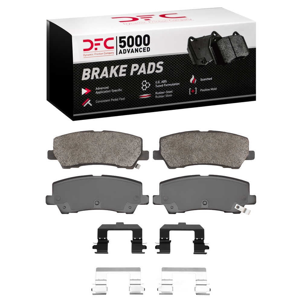 Dynamic Friction Company 1552-1793-02 DFC 5000 Advanced Brake Pads - Semi Metallic and Hardware Kit