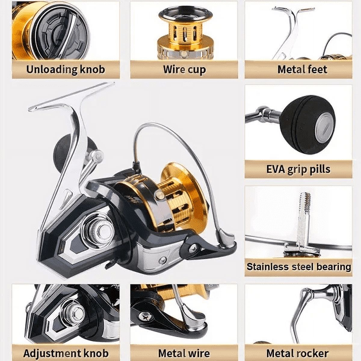 Fishing Reel model FB12000 5+1 High 15kg Drag Max Spinning Ultra Smooth Powerful Saltwater Fresh Water