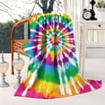 thumbnail image 2 of Rainbow Tie Dye Mandala Pattern Blanket,Comfortable Soft Flannel Throw Blanket,All Season,Warm Lightweight Blankets for Sofa Bed Couch Living Room Chair,40"x50", 2 of 4