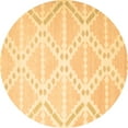 thumbnail image 1 of Ahgly Company Indoor Round Abstract Brown Contemporary Area Rugs, 3' Round, 1 of 4