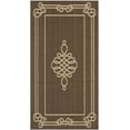 thumbnail image 3 of Safavieh Courtyard Andy Medallion Indoor/Outdoor Area Rug, Chocolate/Cream, 2'7" x 5', 3 of 10