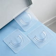 thumbnail image 4 of Adhesive Shower Curtain Rod Holder, Transparent Tension Curtain Rod Bracket, No Drilling Shower Rod Retainer - Only For Rods Less Than 1-1/4 Inch in Diameter at Both Ends,Z-Clear-1pc, 4 of 7