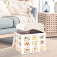 thumbnail image 3 of Yayeee Collapsible Cube Storage Bin with Lid Fabric Closet Decorative Basket with Handles, Various Toasts, 3 of 7