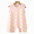 thumbnail image 4 of kpoplk Newborn Baby Boy Girls Clothes Summer Outfits Infant Short Sleeve Romper Jumpsuit Bodysuit Cute Newborn Clothes Size 18-24 Months,Light Pink, 4 of 4