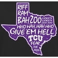 thumbnail image 2 of Men's Black TCU Horned Frogs Who Wah T-Shirt, 2 of 2