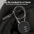 thumbnail image 5 of 2-pack 3-digit Outdoor Waterproof Padlock For Locker And Gym (black), 5 of 5