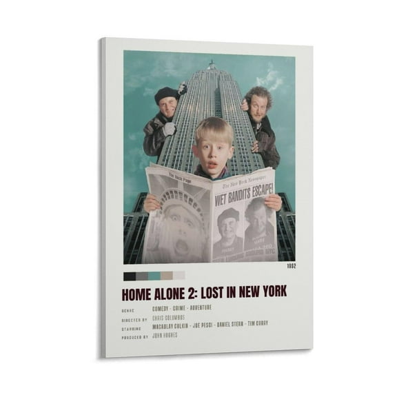 Home Alone Poster Classic Movie Vintage Posters Artworks Canvas Poster Room Aesthetic Wall Art Prints Home Modern Decor
