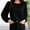Black, variant on Xowrte Long Sleeve T-shirt for Women Long Sleeve Shirts for Women Fall Fashion 2025 Womens Tunic Tops Pleated Crew Neck Puff Sleeve Blouses Dressy Casual Black L