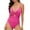 Hot Pink, variant on Honeeladyy Womens One Piece Swimsuits Cutout High Waisted Bathing Suit Solid Color Wrap Tie Back Swimsuit Gifts for Mom Purple S