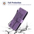 thumbnail image 2 of Allytech Wallet Case for iPhone 13 Pro 5G 6.1 inch 2021, Slim Premium Embossed Tree Cat Flowers PU Leather Flip Kickstand Magnetic Snap Hand Strap Case for iPhone 13 Pro 2021, Lightpurple, 2 of 6