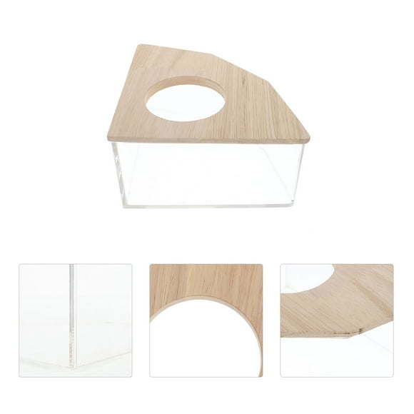 BRIGHTFUFU Bac de Bain en Sable en Acrylique pour Hamster et Chinchilla 1 Pcs