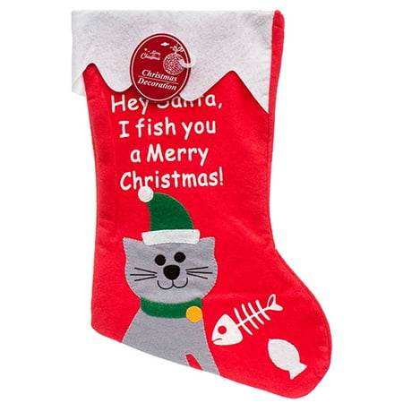 Christmas Stockings In Bulk New 378288 Hx Stocking Wcat Fish Print (24-Pack) Christmas Cheap Wholesale Discount Bulk Seasonal Christmas Martini ()